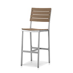 Bar Side Chair Kessler Silver / Teak